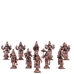 Pure Copper Vishnu Dashavatar Idol Set | 3.5" Sacred Collection | 1.044kg Handcrafted Masterpiece | Complete Avatar Series | Jaipurio